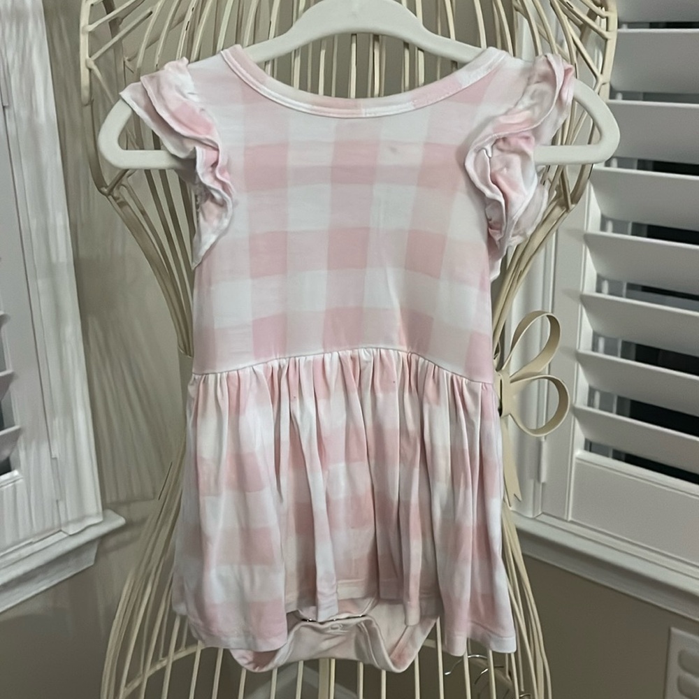Little Sleepies Play Short Sleeve Dress with Bodysuit